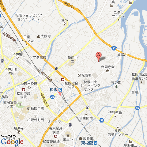 三重営業所：三重県松阪市高町62番地3（Googleマップ）